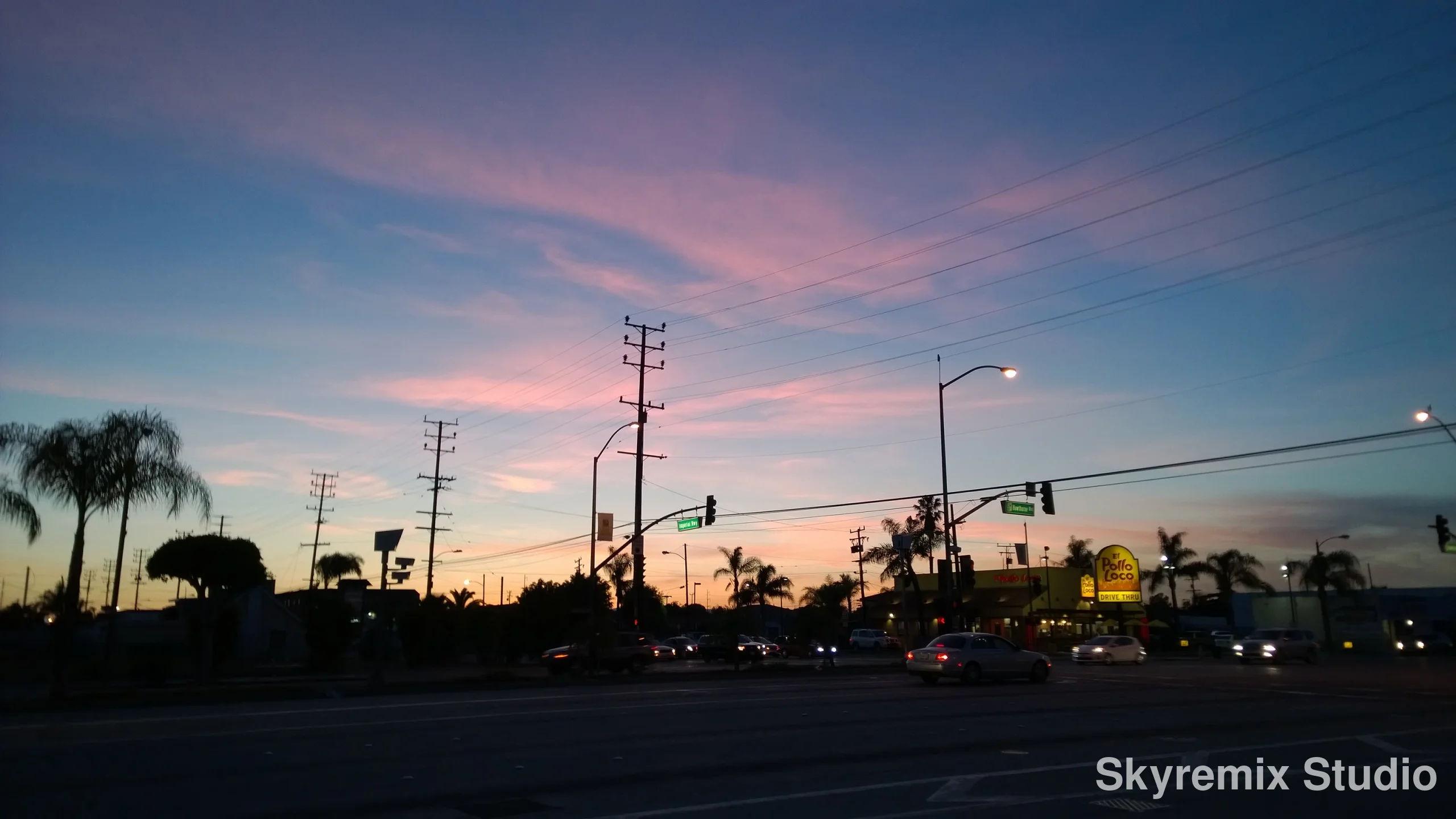 Dusk falling in Los Angelos